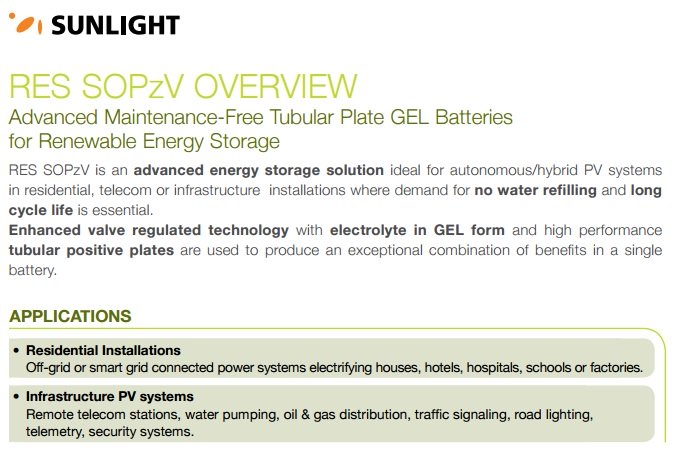 sunlight sopzv datasheet